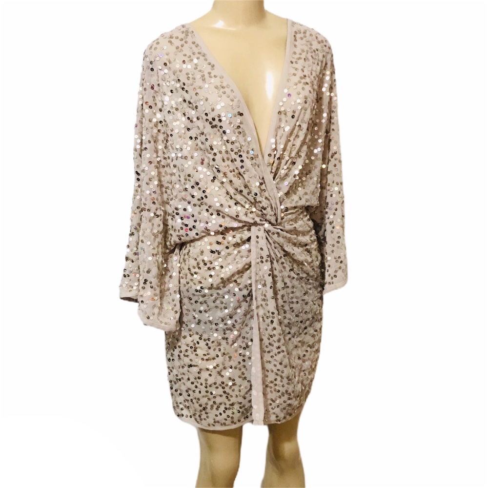 ASOS sequin embellished kimono style Party dress